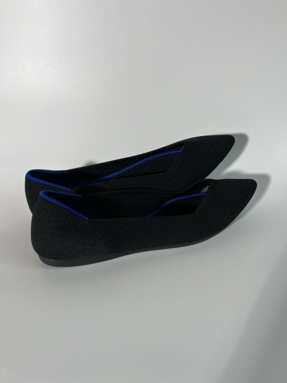 Rothy’s Women’s Black Pointed Toe Knit Flats Size 9.5 New Without Box - Picture 3 of 8